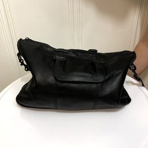 Vintage Graffeo Black Leather Briefcase Purse